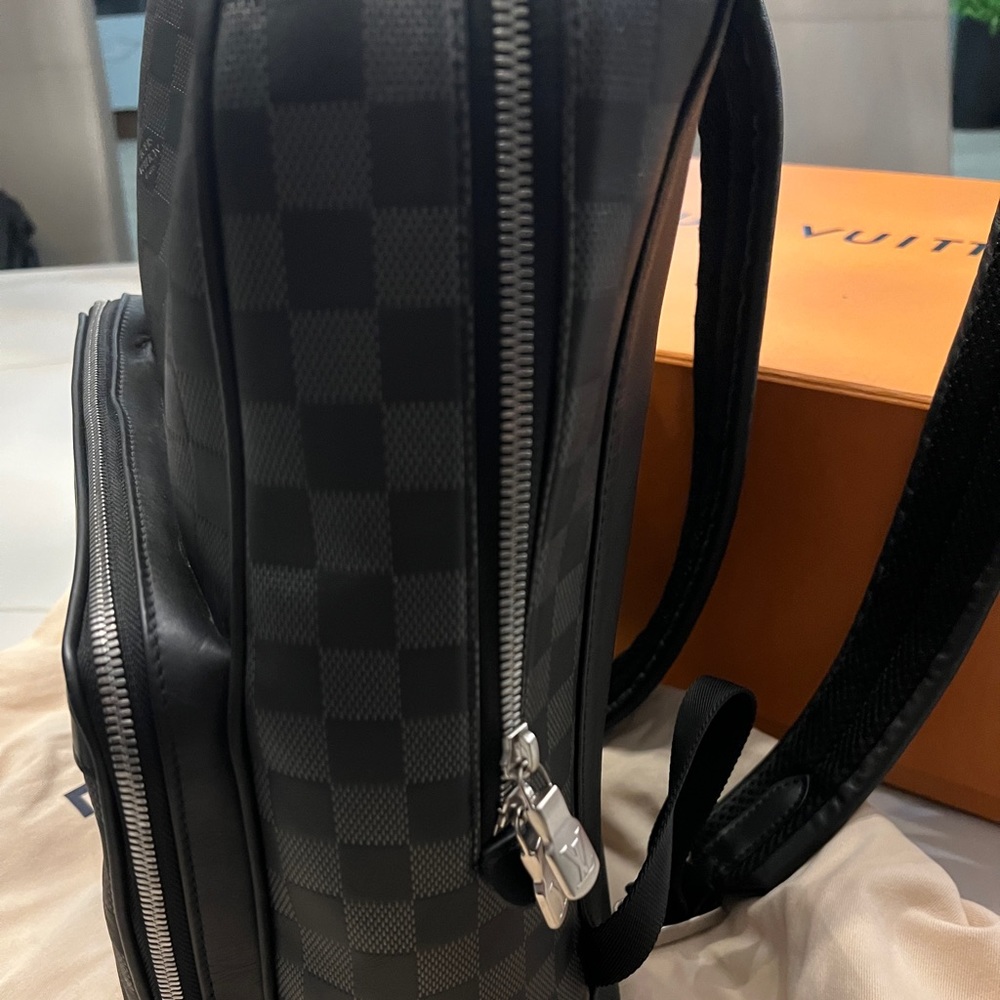 Louis Vuitton Campus Backpack Damien Infini Onyx Silver Leather - Picture 6 of 9